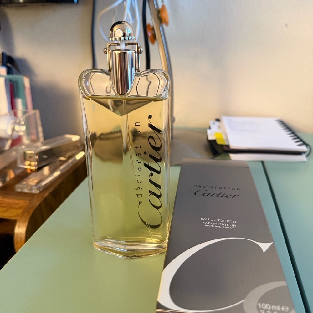 Cartier Declaration Eau de Toilette with Silver Cap opened not used